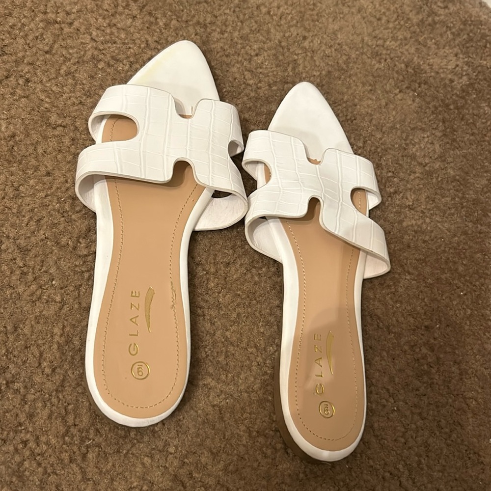 White sandals